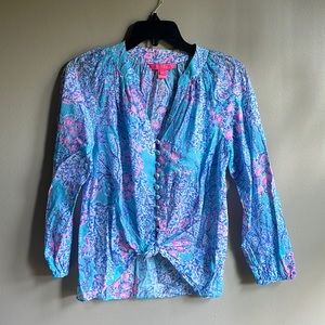Lilly Pulitzer linen top size XS